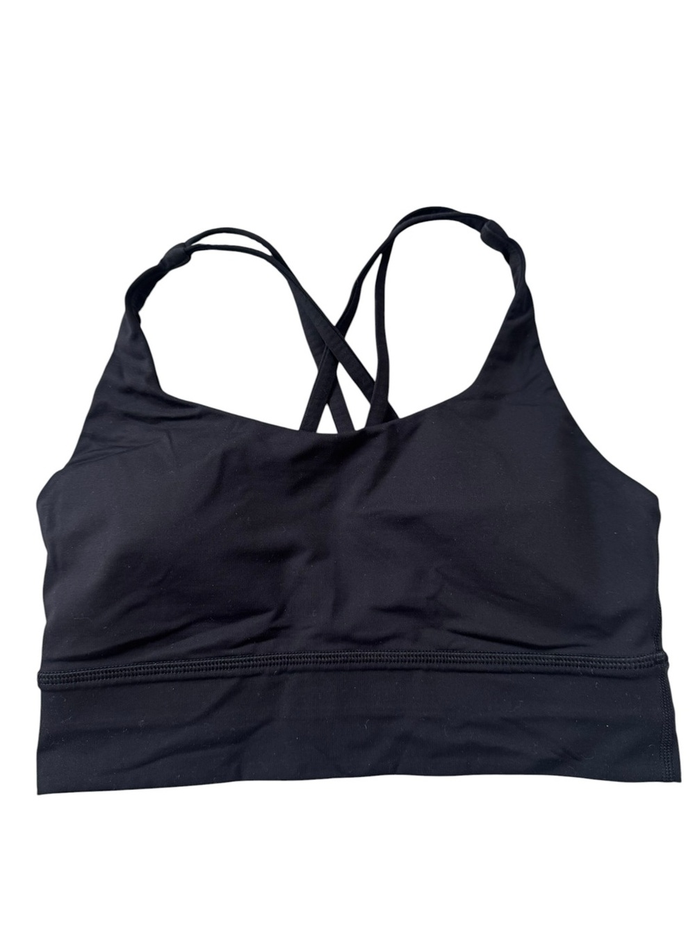 Lululemon Energy Black Strappy Sports Bra Size 6